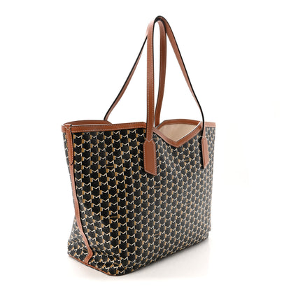 Moynat Calfskin Canvas M Tote PM Brown 4 of 10