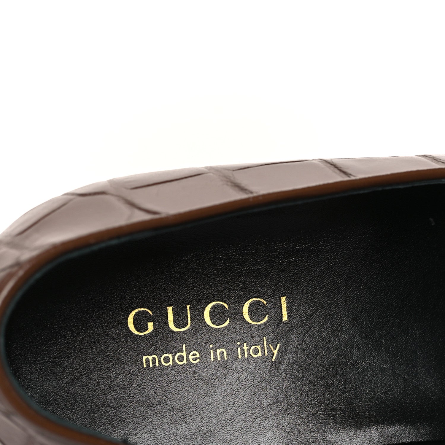 Gucci Alligator Mens Loafers 10 Brown 8 of 10