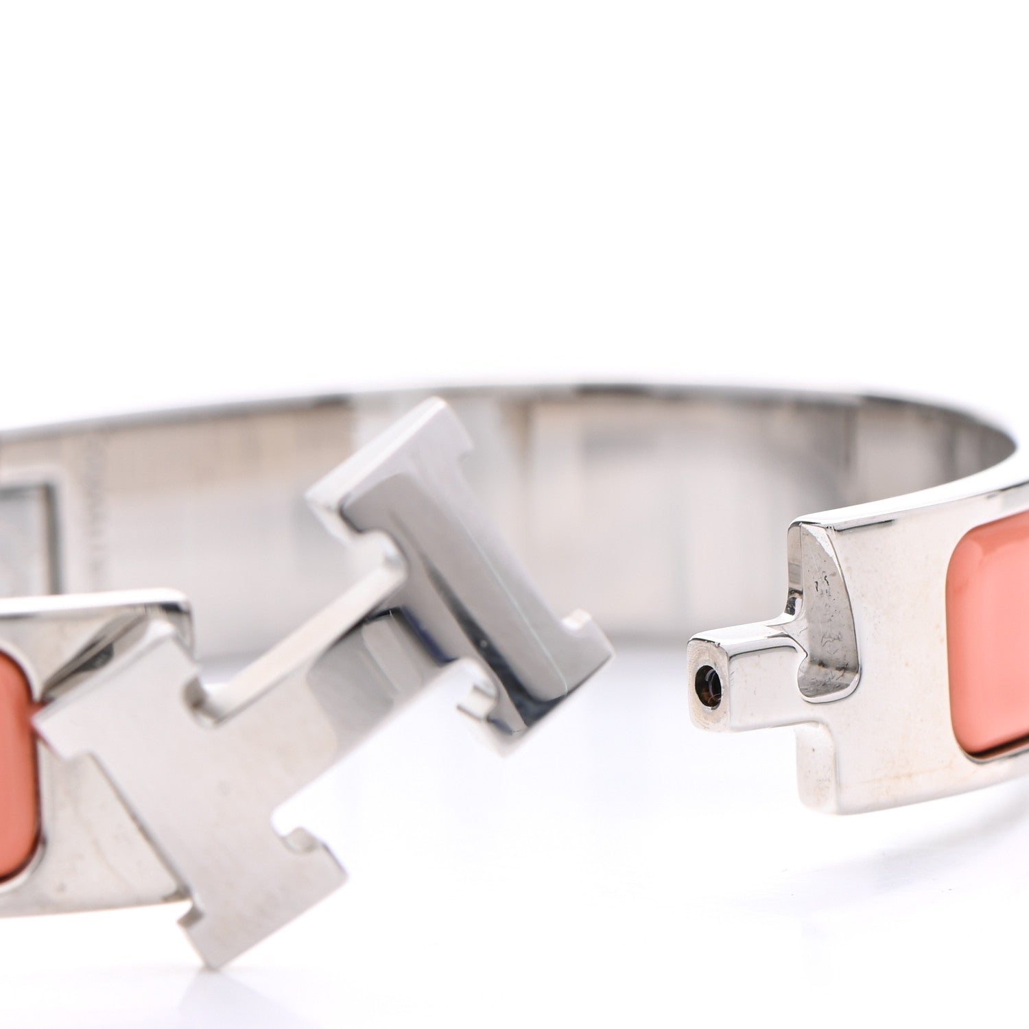 Hermes Enamel Narrow Clic Clac H Bracelet PM Mango 5 of 5