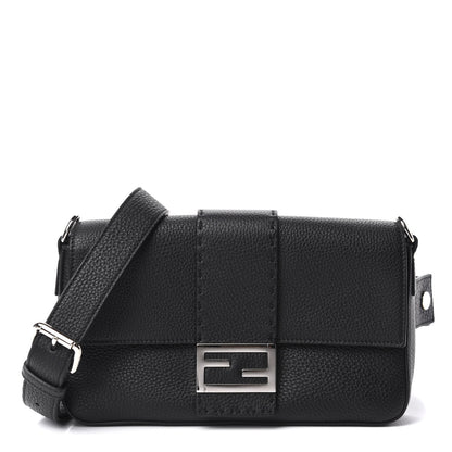 Fendi Cuoio Romano Selleria Belt Baguette Bag Black 1 of 11