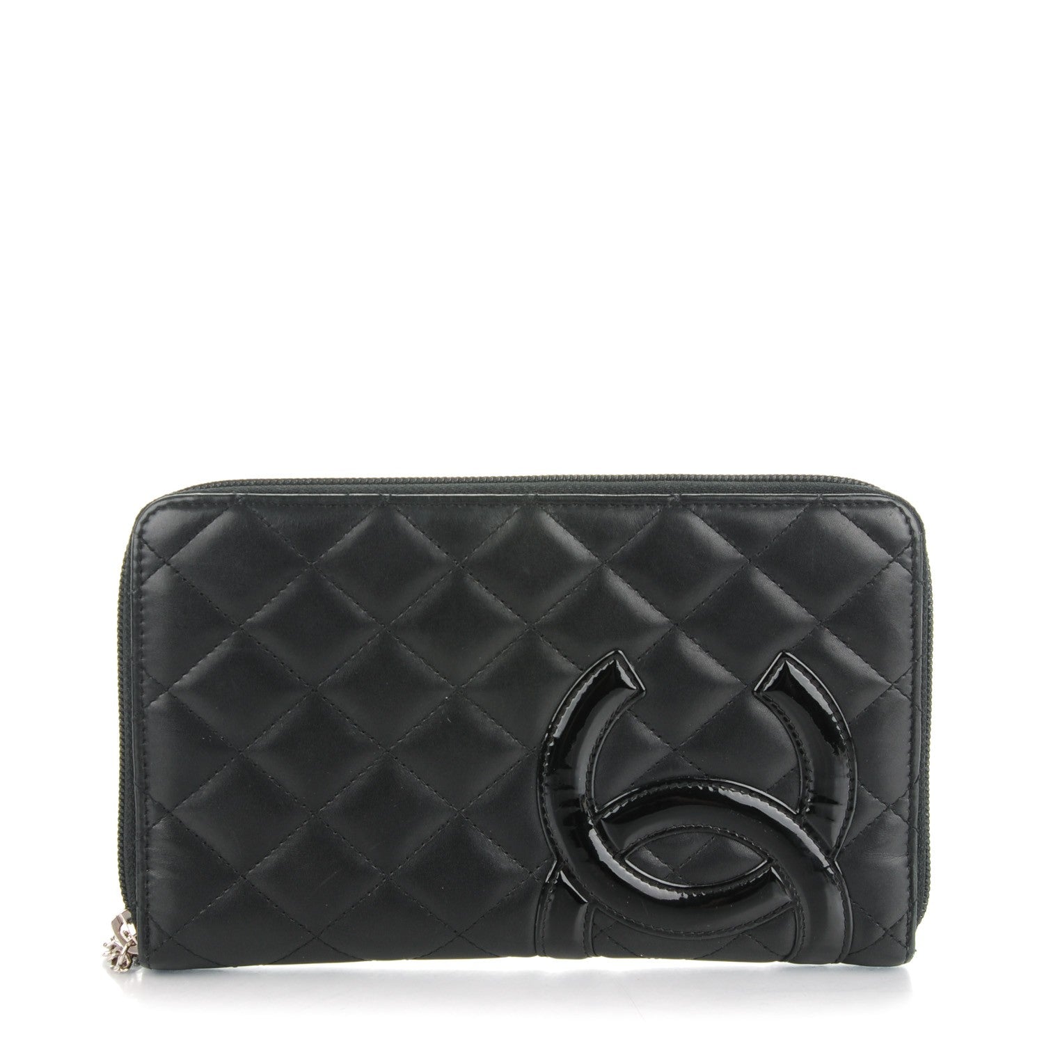 Chanel Calfskin Cambon Zip Around Organizer Wallet Black 1 of 10