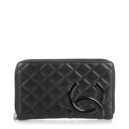 Chanel Calfskin Cambon Zip Around Organizer Wallet Black 1 of 10