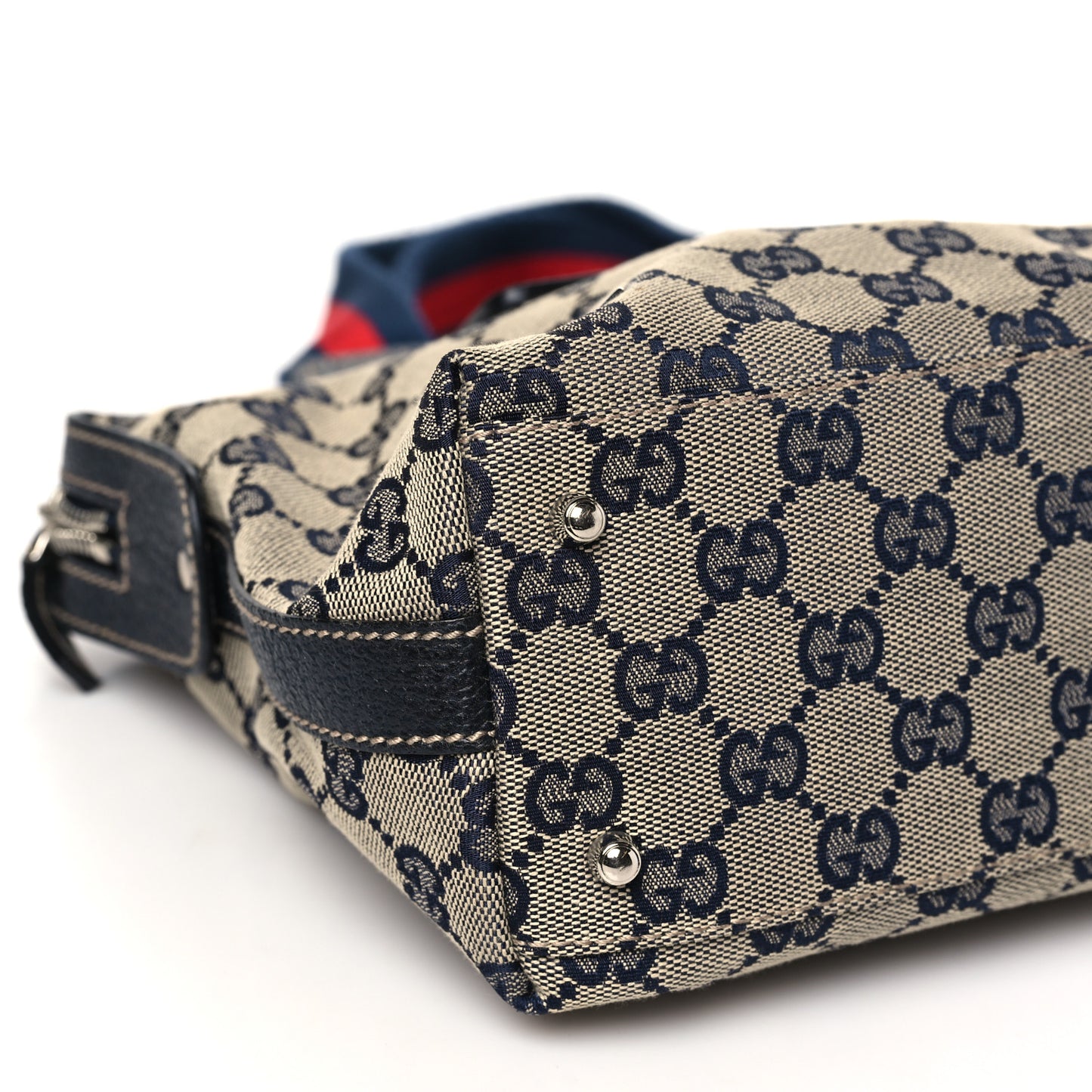 GG Monogram Web Pop Tote Navy