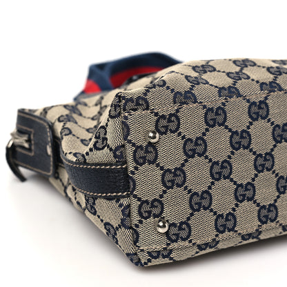 Gucci GG Monogram Web Pop Tote Navy 9 of 10
