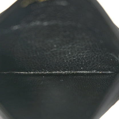 Saint Laurent Grain De Poudre Matelasse Chevron Monogram Credit Card Case Black 5 of 10