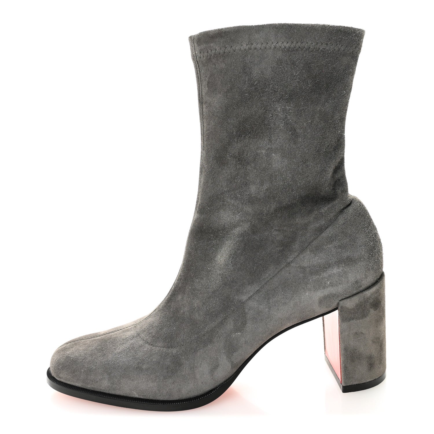 Christian Louboutin Suede Stretchadoxa Ankle Bootie 38 Tempete 1 of 7