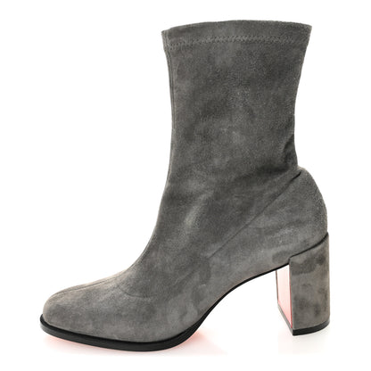 Christian Louboutin Suede Stretchadoxa Ankle Bootie 38 Tempete 1 of 7