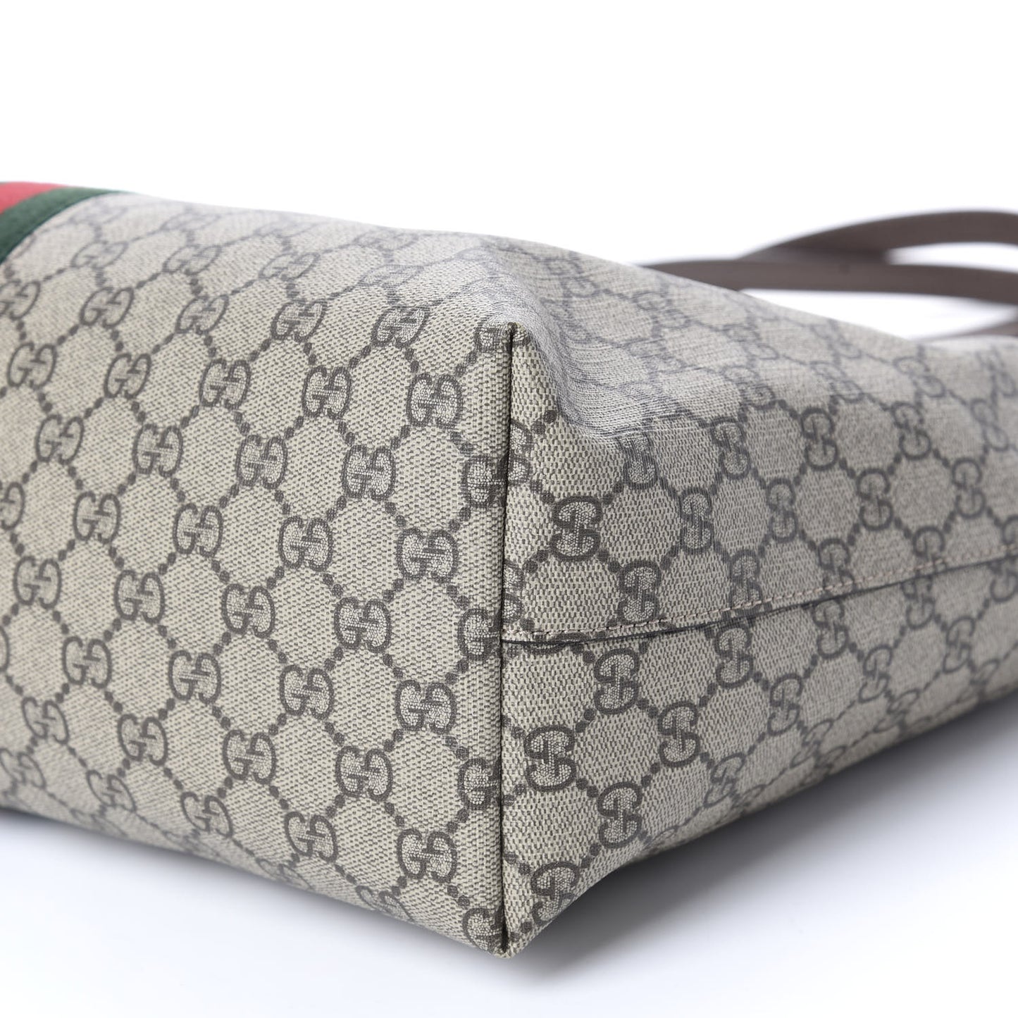GG Supreme Monogram Medium Ophidia Shopping Tote Brown
