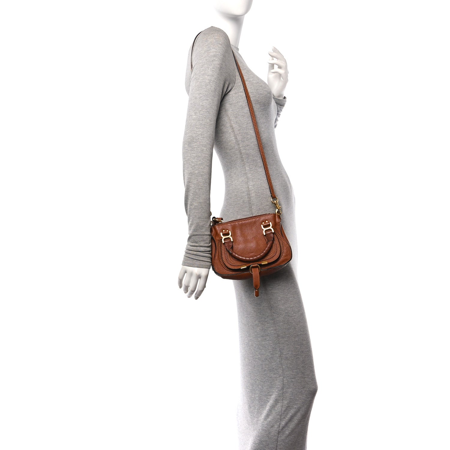 Chloe Calfskin Mini Marcie Satchel Tan 2 of 11