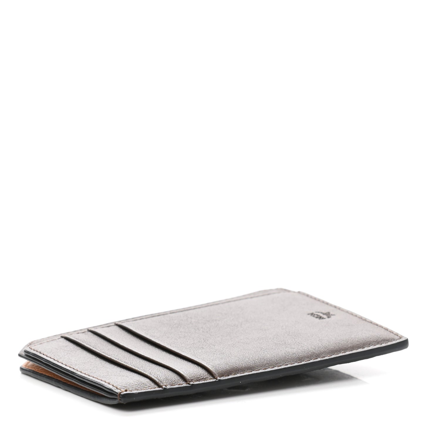 Calfskin Ottomar Monogram Zip Card Case Wallet Chestnut