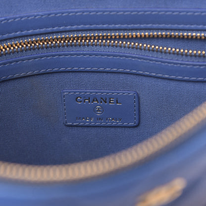 Chanel Caviar Ombre Medium Cosmetic Case Blue 6 of 7