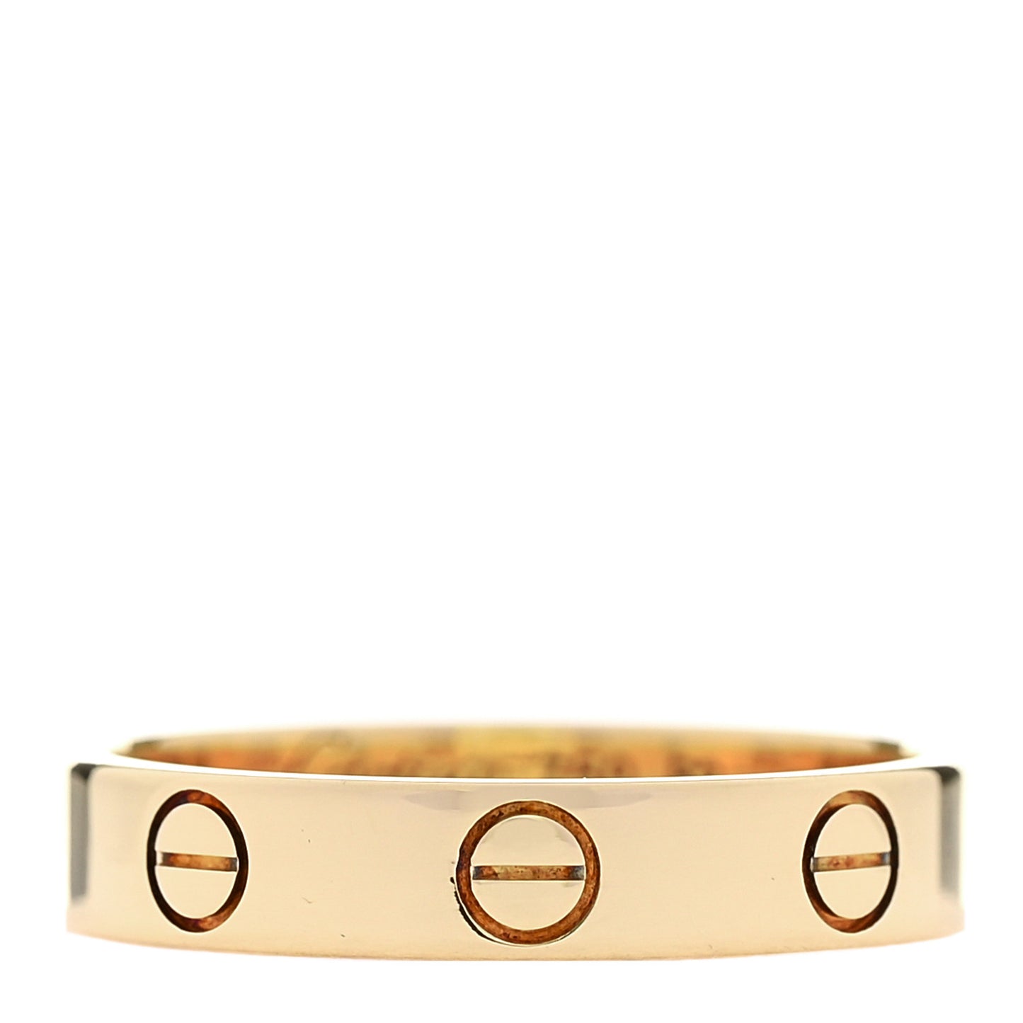 18K Yellow Gold 3.5mm LOVE Wedding Band Ring 52 6