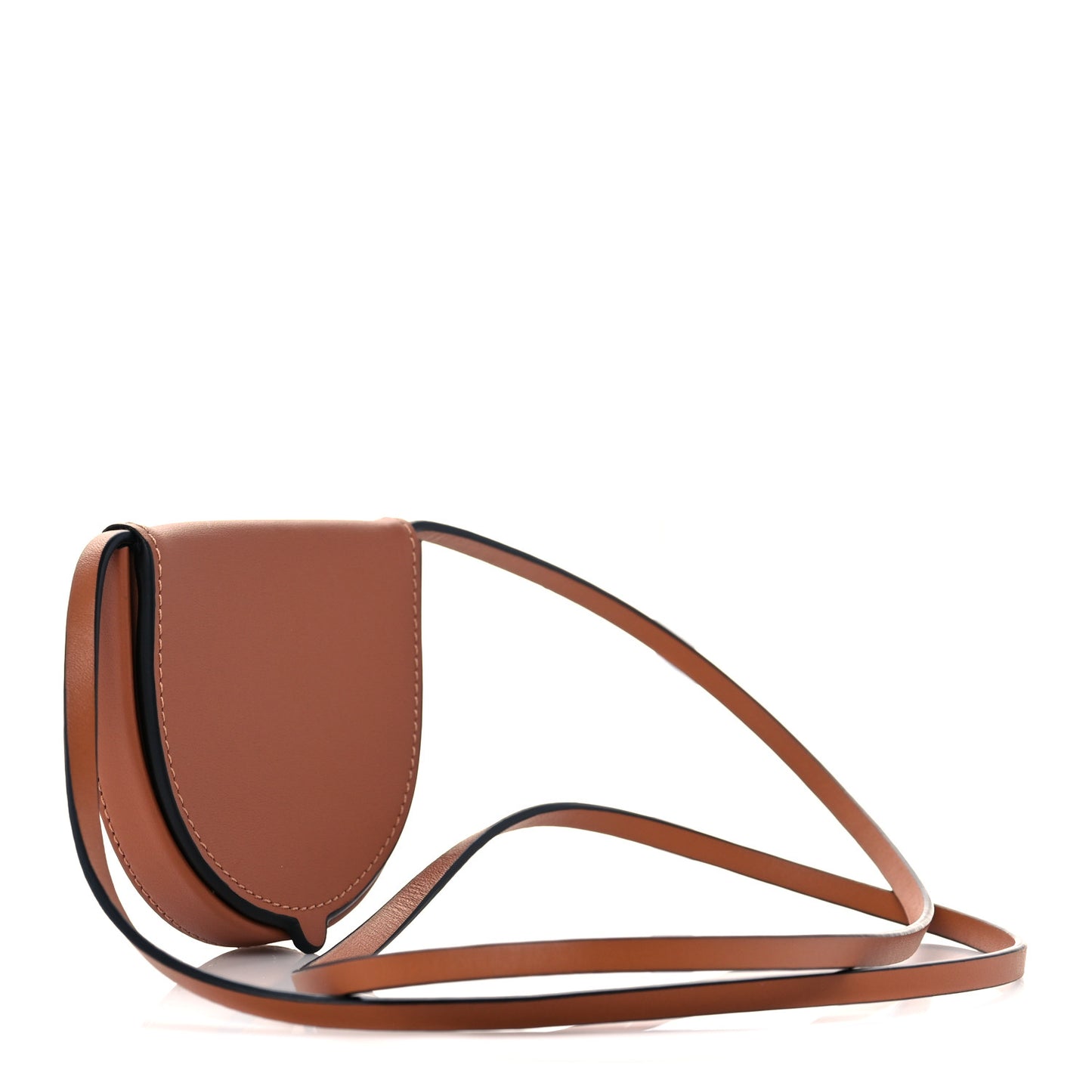 X SPIRITED AWAY Calfskin Mini Heel Pouch Tan