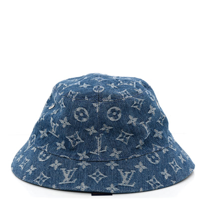 Louis Vuitton Monogram Denim Transformable Bob Bucket Hat 58 Blue 8 of 14