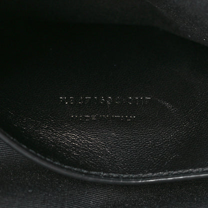 Saint Laurent Sheepskin Medium West Hollywood Monogram Fold-Over Bag Black 7 of 9