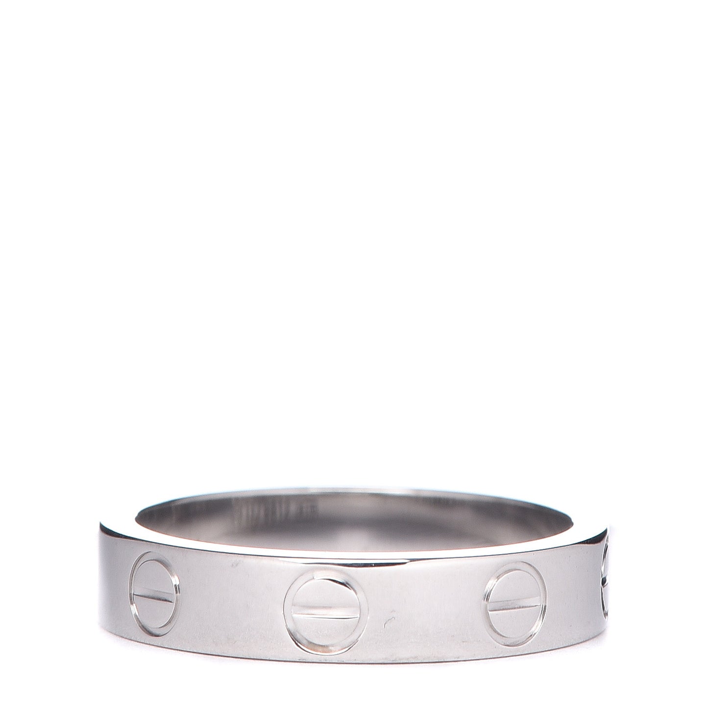 18K White Gold 3.5mm LOVE Wedding Band Ring 47 4