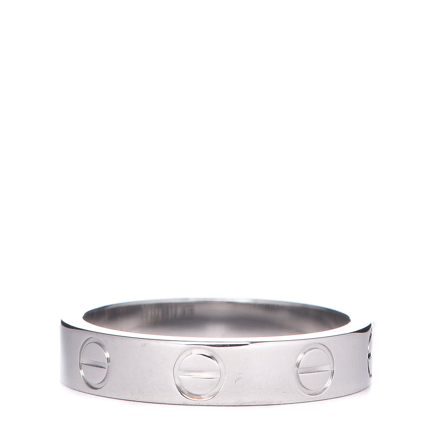 Cartier 18K White Gold 3.5mm LOVE Wedding Band Ring 47 4 3 of 4