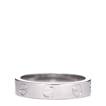 Cartier 18K White Gold 3.5mm LOVE Wedding Band Ring 47 4 3 of 4