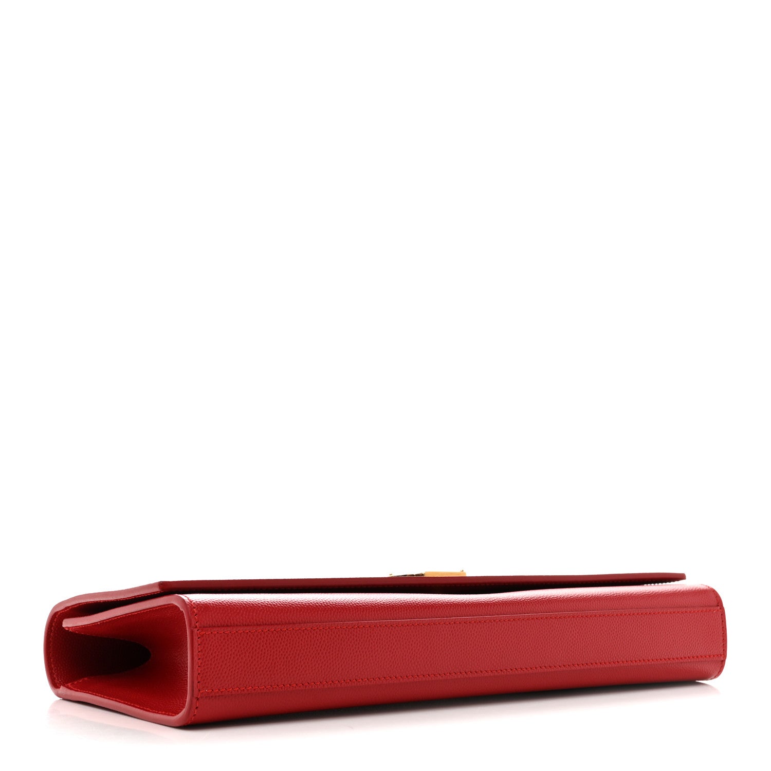 Saint Laurent Grain De Poudre Classic Monogram Cassandre Clutch Dark Red 4 of 11