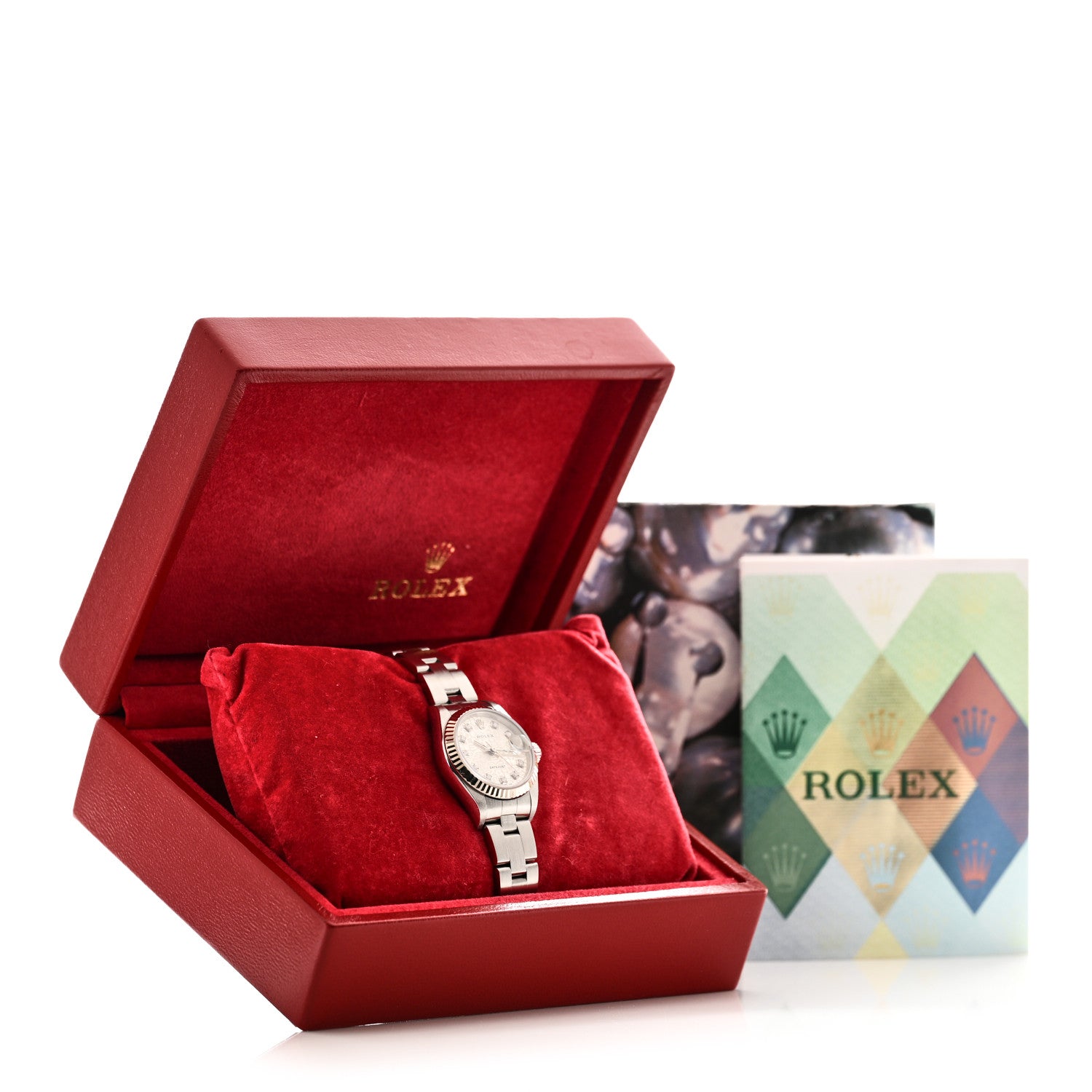 Rolex Stainless Steel 18K White Gold Diamond 26mm Oyster Perpetual Datejust Watch Silver Jubilee 79174 5 of 5