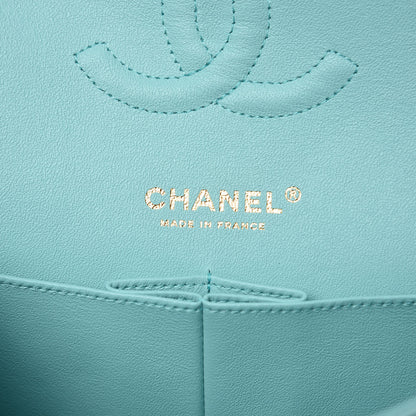Chanel Caviar Quilted Medium Double Flap Light Blue 6 of 10