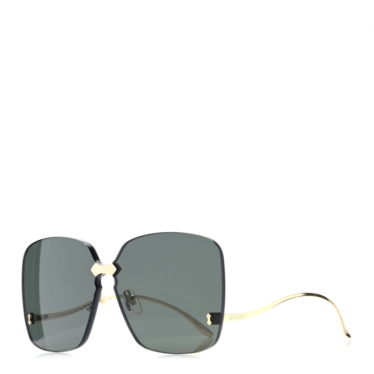 Metal Rimless Sunglasses GG0352S Gold