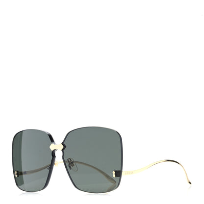 Gucci Metal Rimless Sunglasses GG0352S Gold 1 of 10
