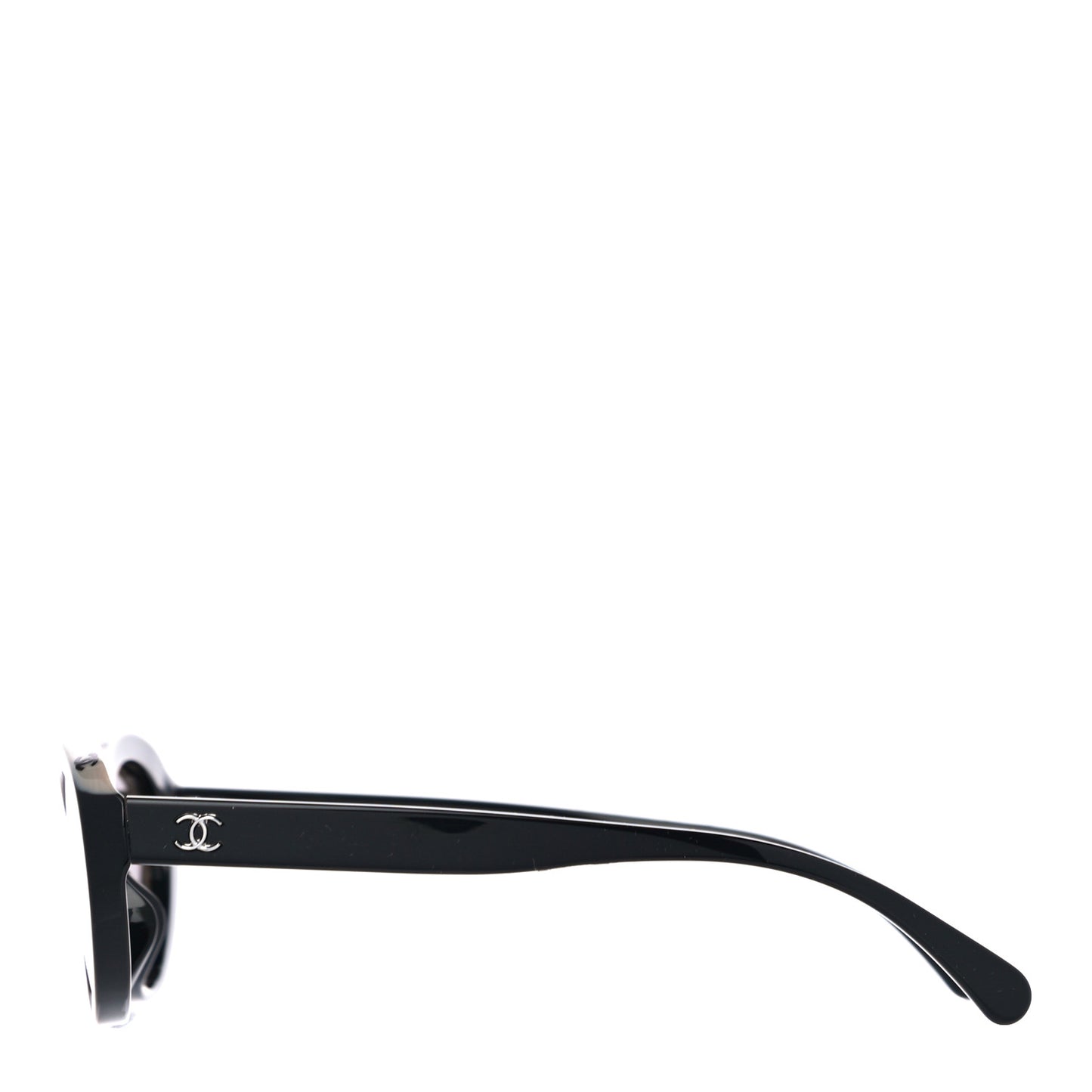 Acetate Oval Sunglasses 5416-A Black Beige