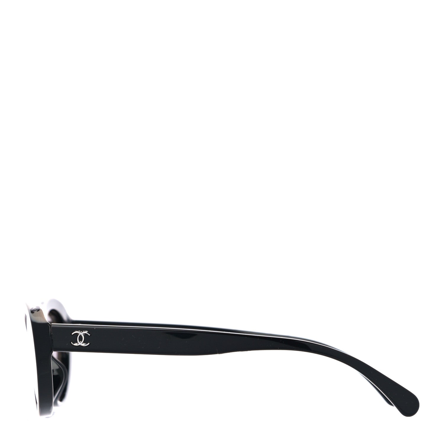 Chanel Acetate Oval Sunglasses 5416-A Black Beige 2 of 7