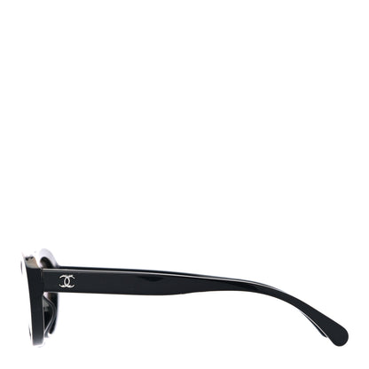 Chanel Acetate Oval Sunglasses 5416-A Black Beige 2 of 7