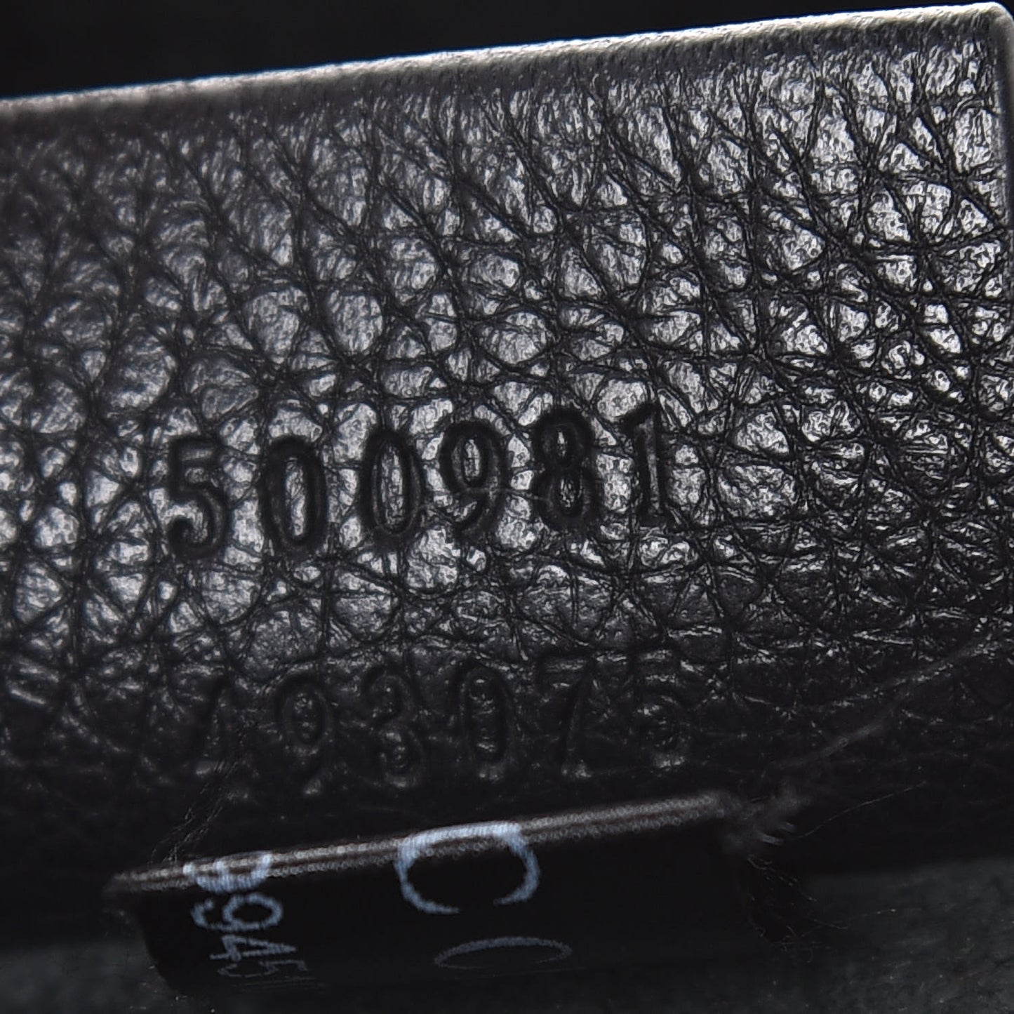Pebbled Calfskin Medium Logo Portfolio Clutch Black