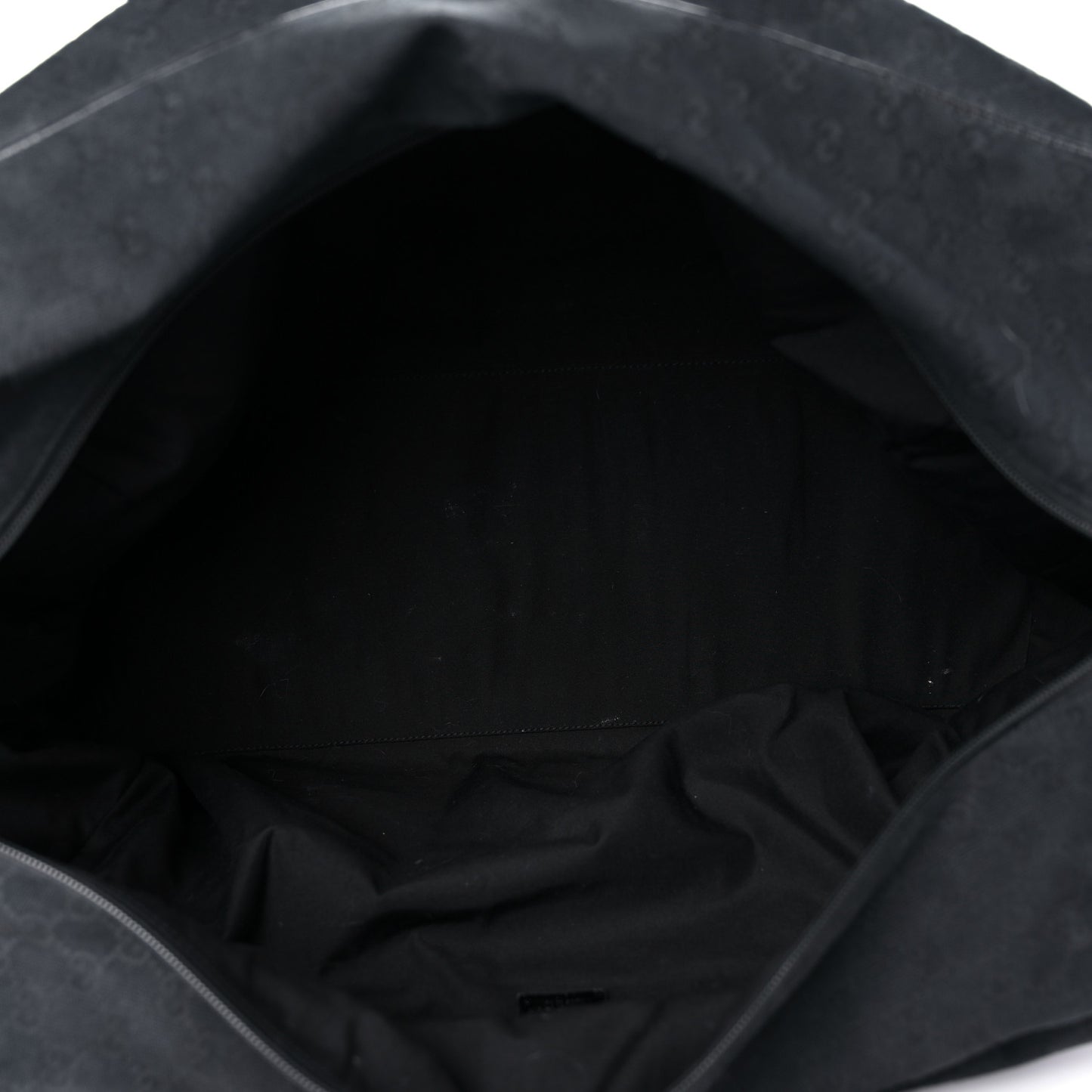 GG Monogram Web Large Collapsible Carry On Duffle Bag Black