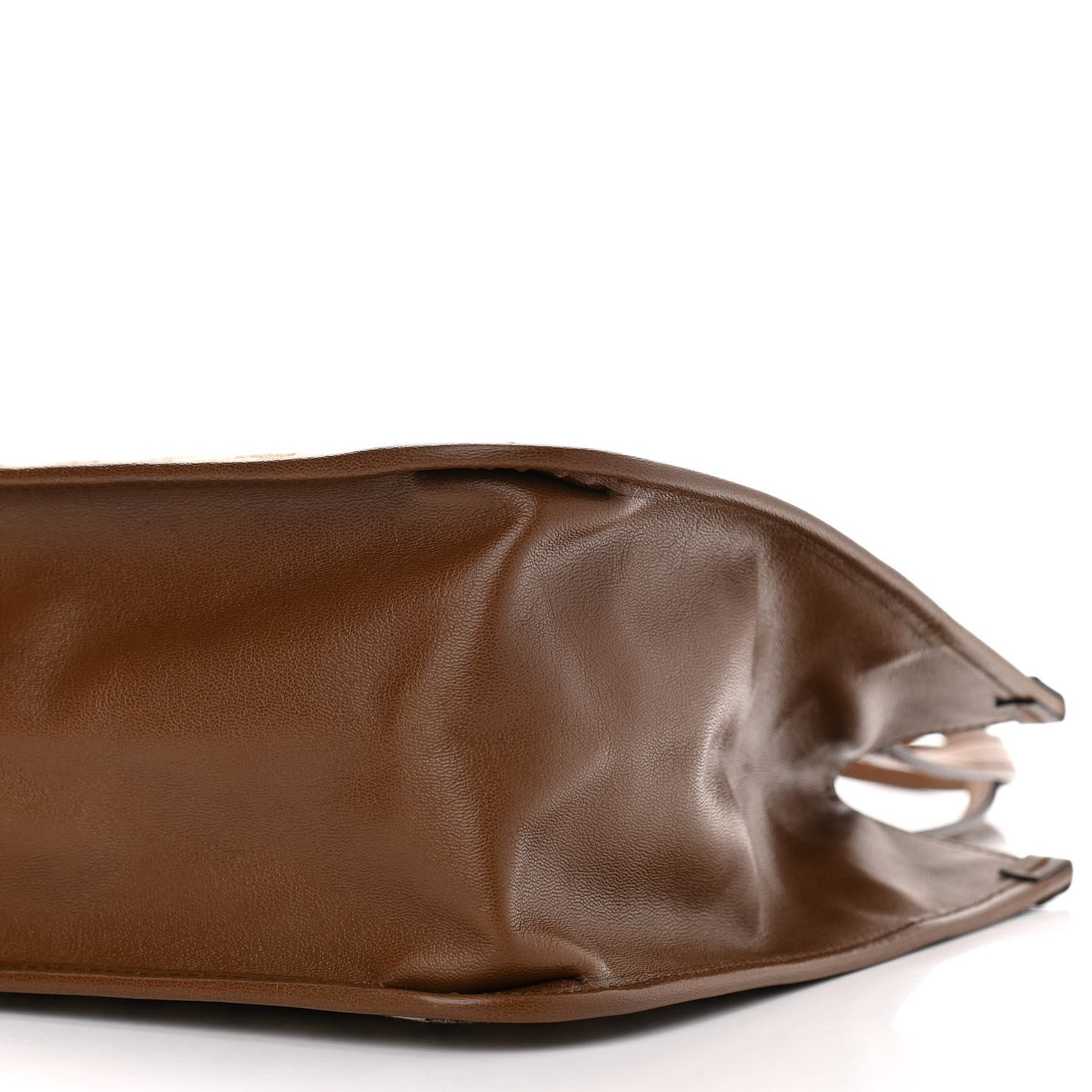 Monogram Horsebit 1955 Tote Bag Beige Brown Sugar
