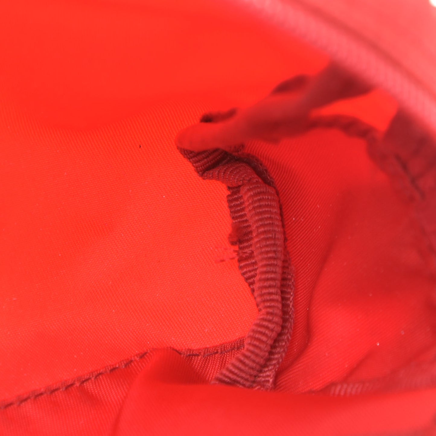 Tessuto Nylon Vela Cosmetic Pouch Rosso