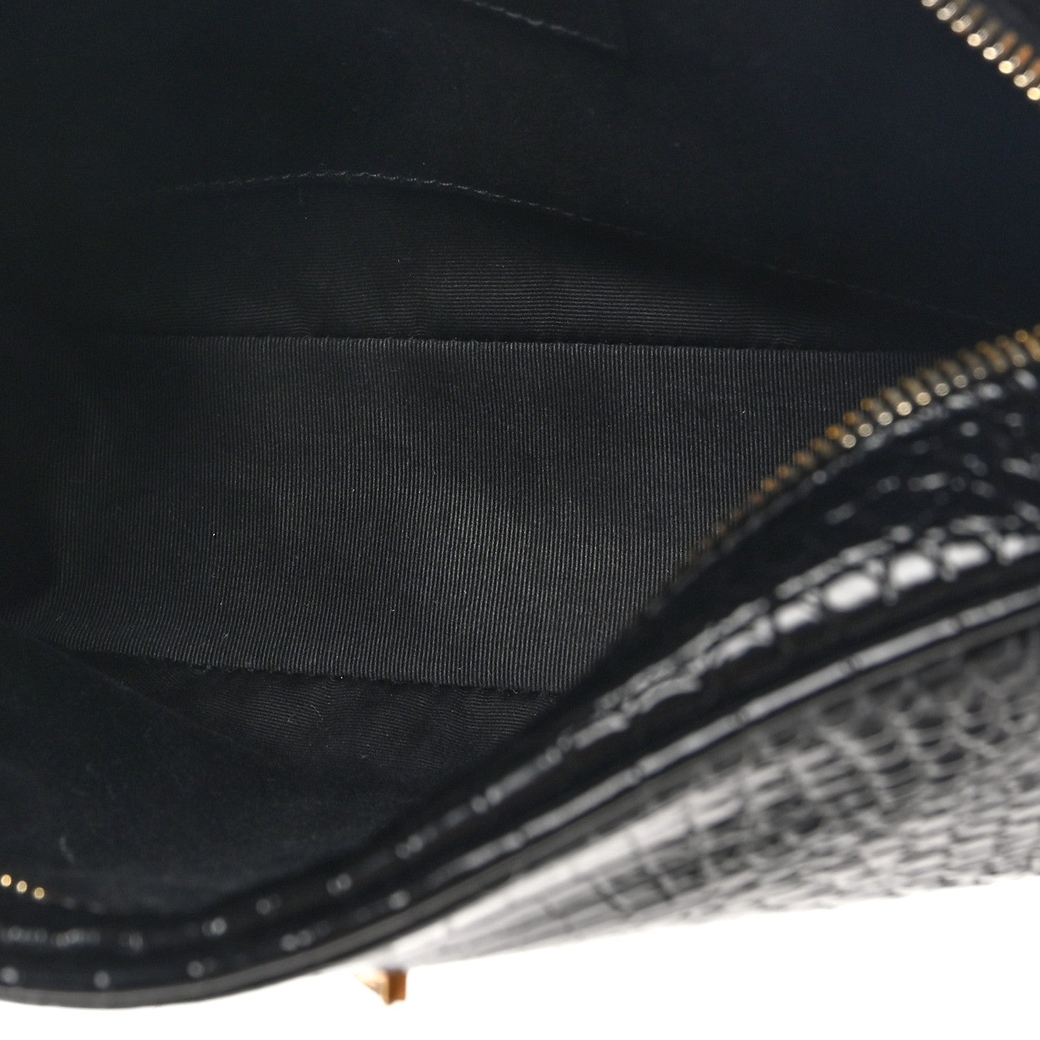 Saint Laurent Patent Calfskin Crocodile Embossed Monogram Lou Camera Bag Black 5 of 10