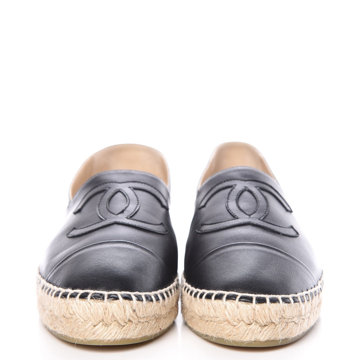 Chanel Lambskin CC Espadrilles 39 Black 2 of 10