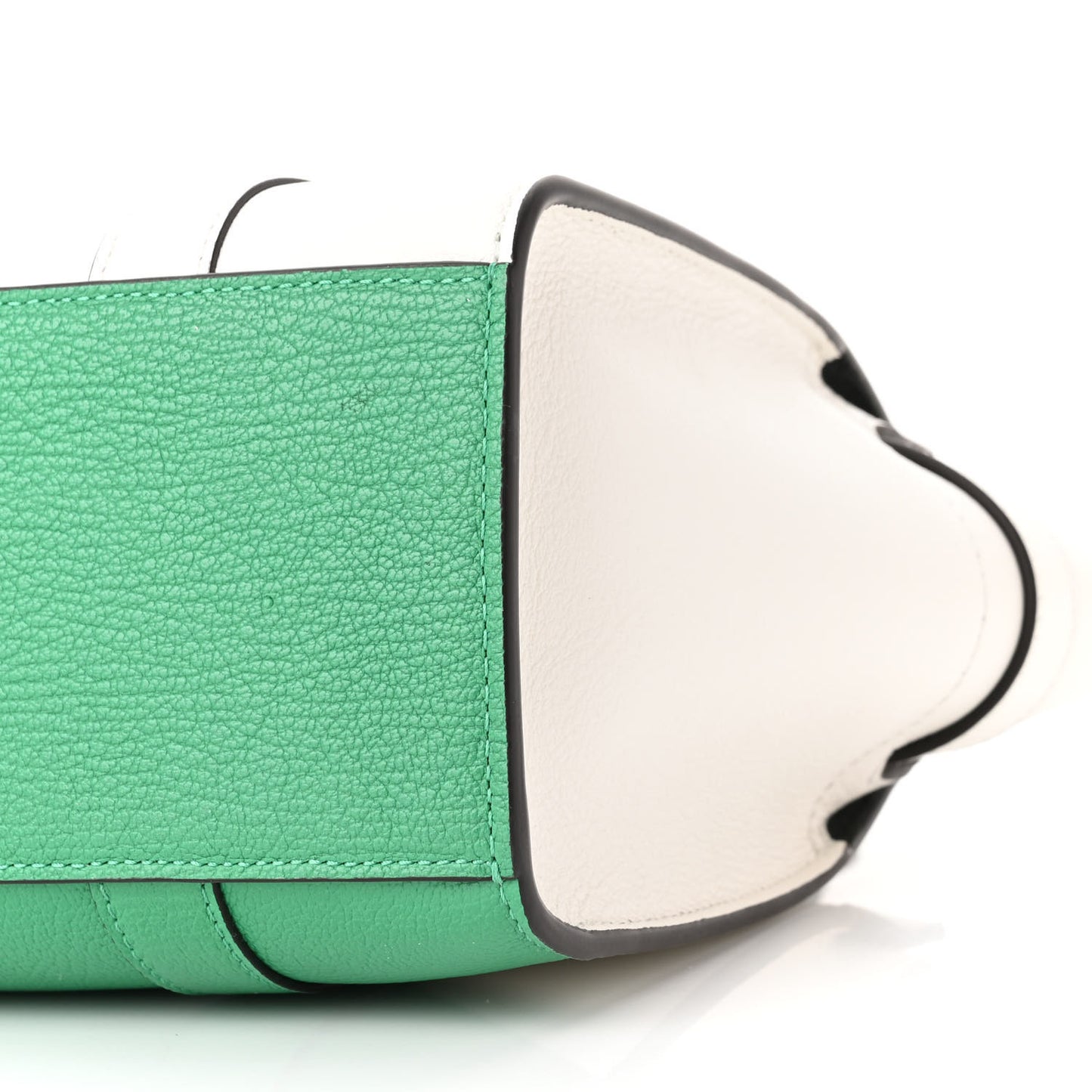 Small Classic Silky Calfskin Mini Zipped Bayswater Lawn Green White Mulberry Green