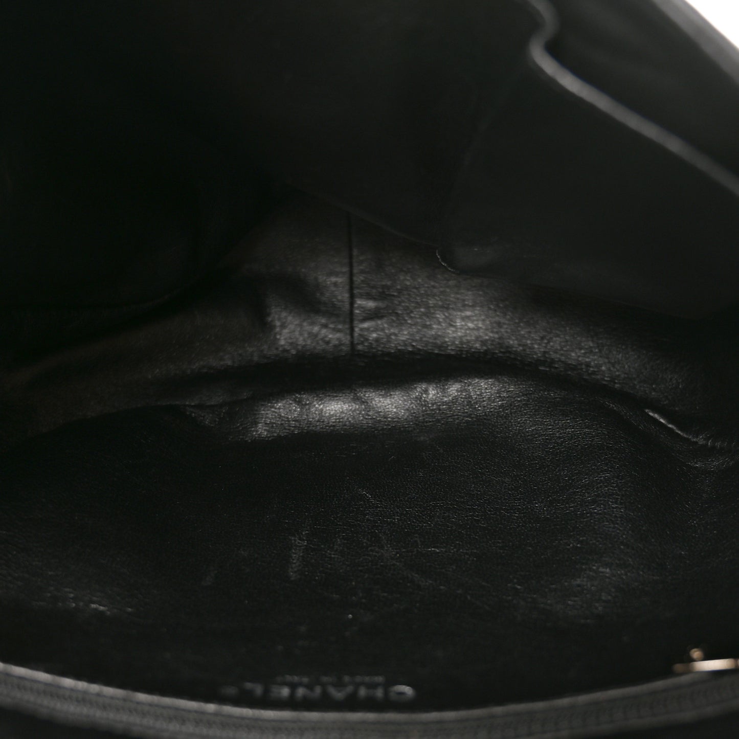 Caviar Half Moon Large Flap Black