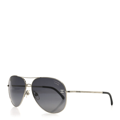 Chanel Aviator CC Sunglasses 4189-T-Q Black 2 of 14
