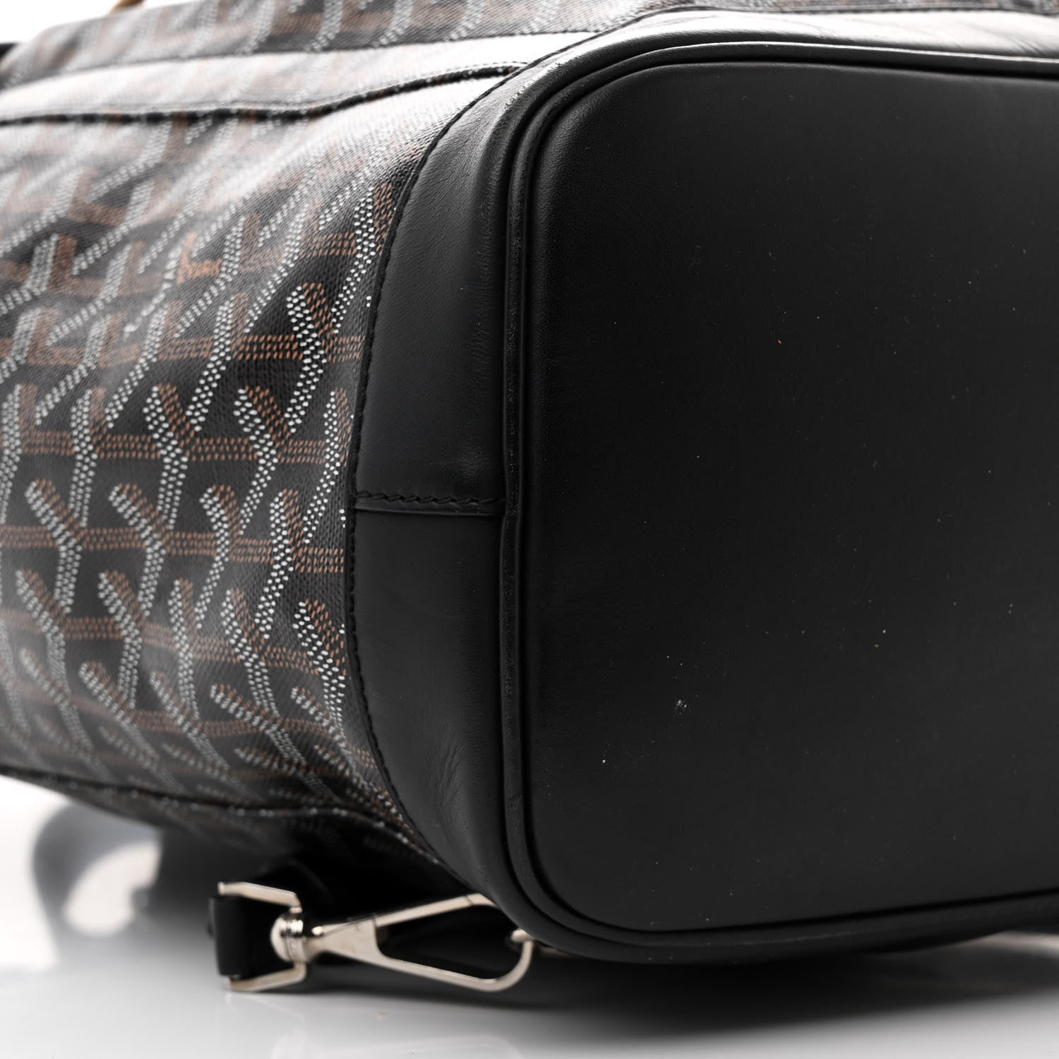Goyard Goyardine Calfskin Alpin MM Backpack Black 8 of 11
