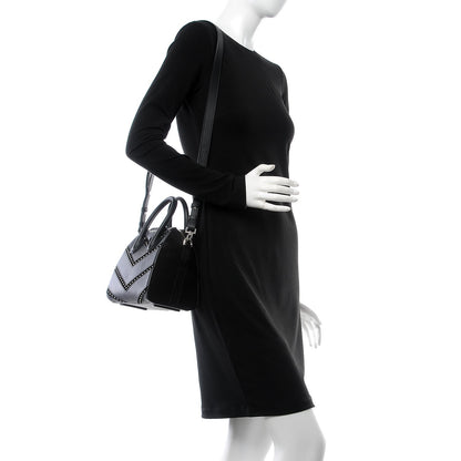 Givenchy Calfskin Suede Mini Studded Chevron Antigona Black 2 of 10