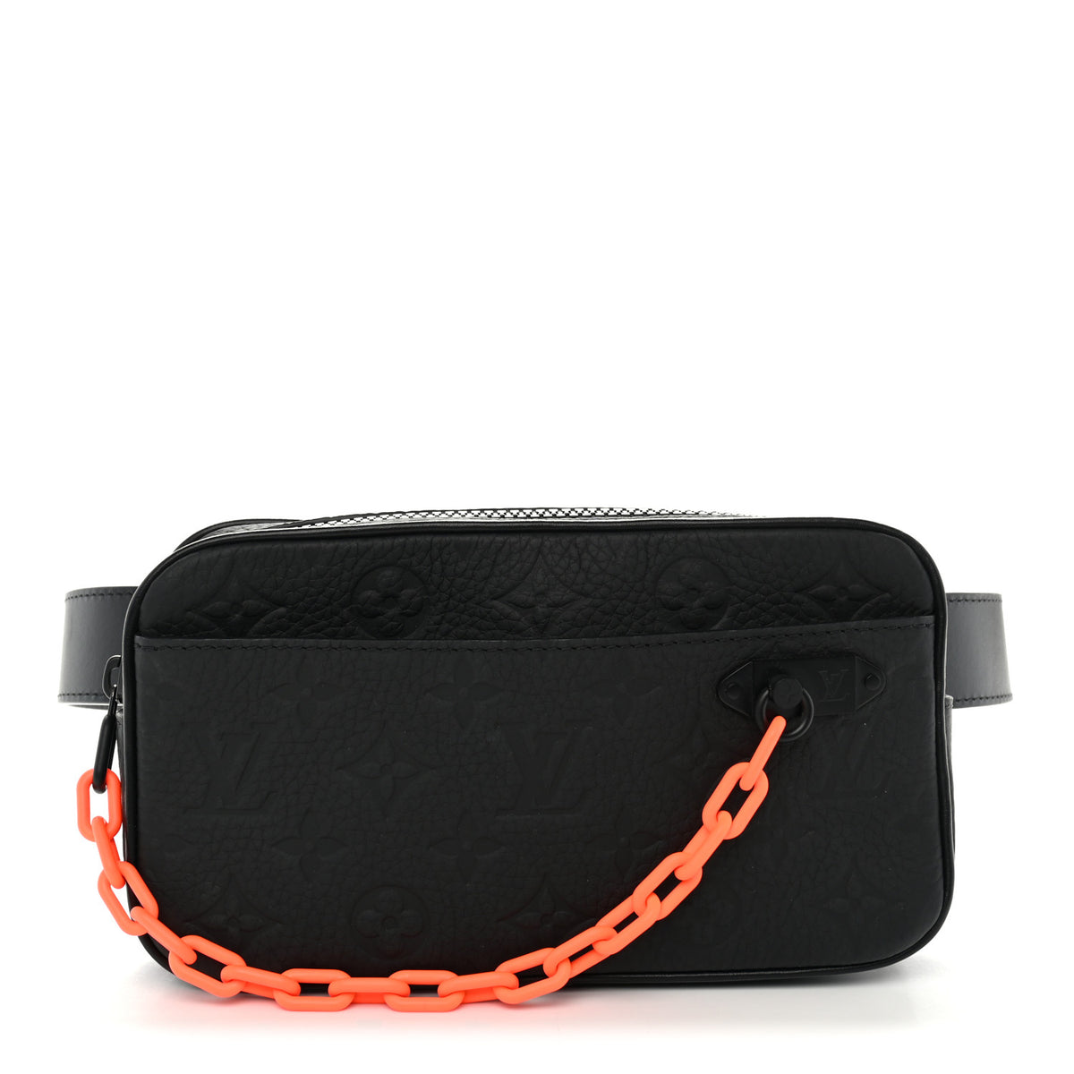 Louis Vuitton Taurillon Monogram Uniformes Solar Ray Soft Pochette Volga Belt Bag Black 1 of 8