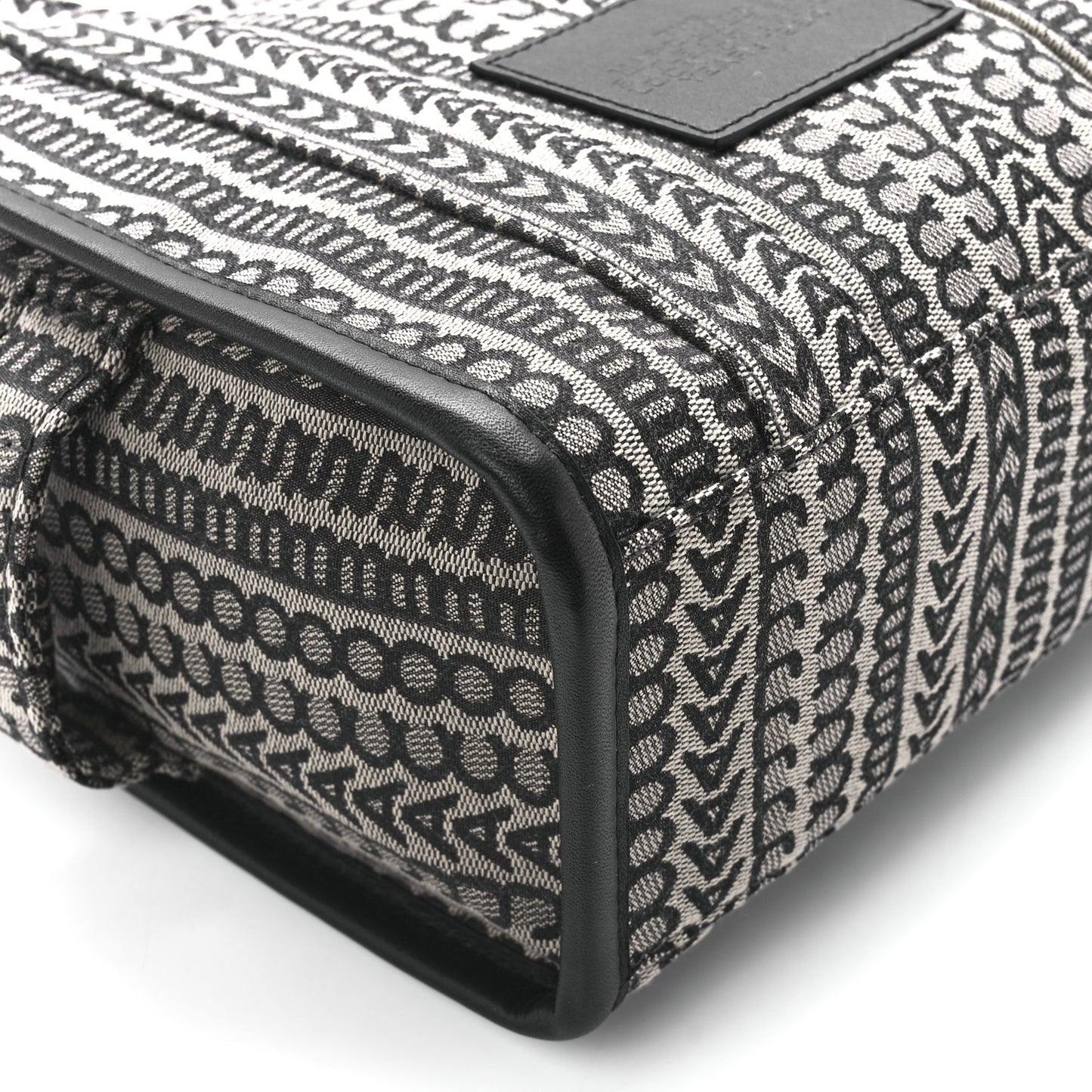 Cotton Jacquard Monogram Mini The Traveler Tote Bag Beige Multicolor