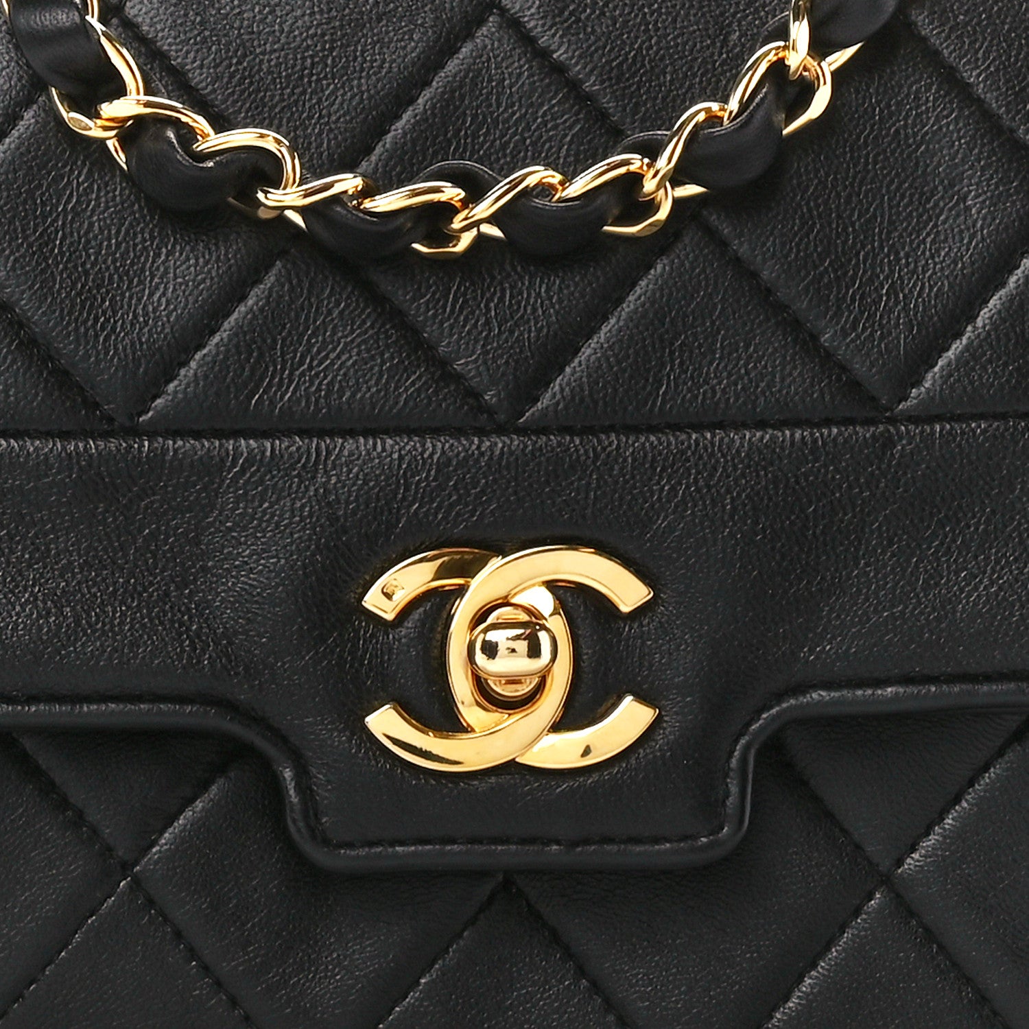 Chanel Lambskin Quilted Small Single Flap Black 9 of 11