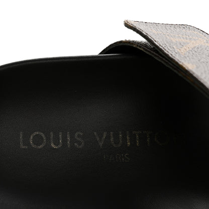 Louis Vuitton Monogram Bom Dia Mule Sandals 39 Black 8 of 10