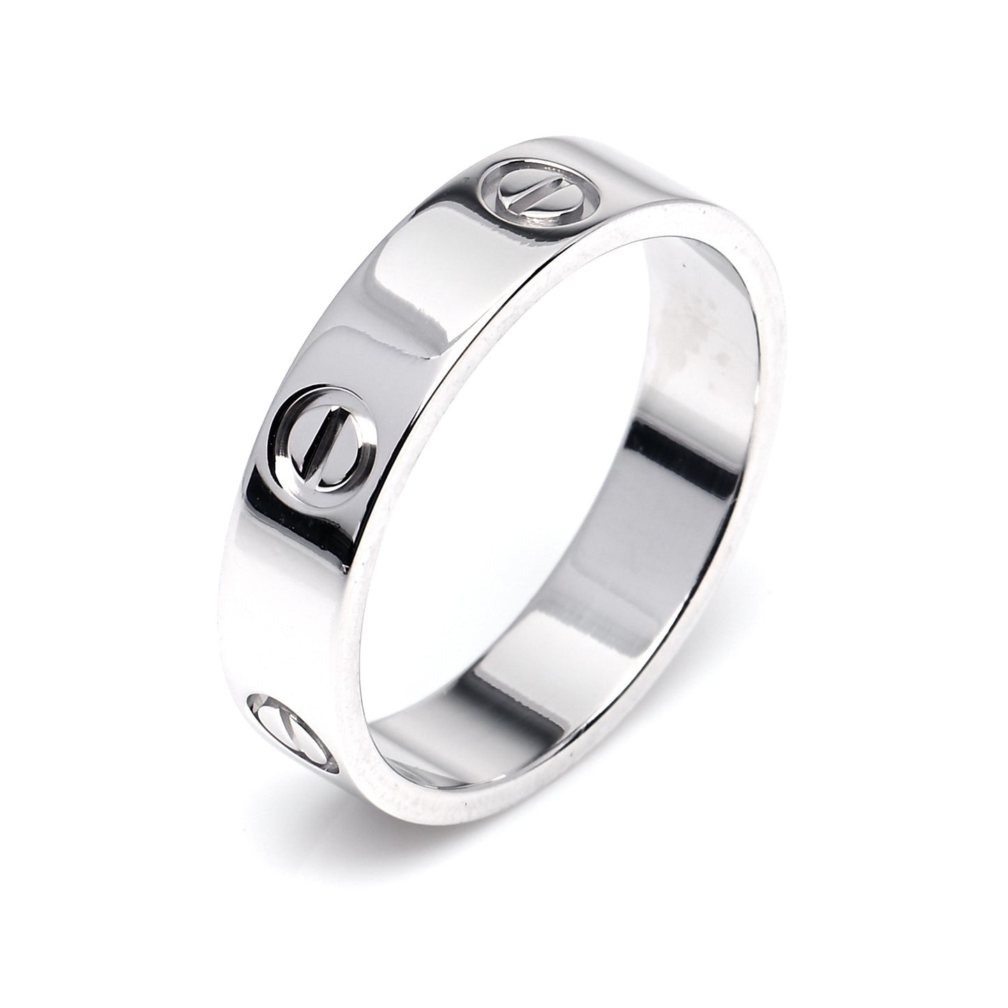 Platinum 5.5mm LOVE Ring 65 11