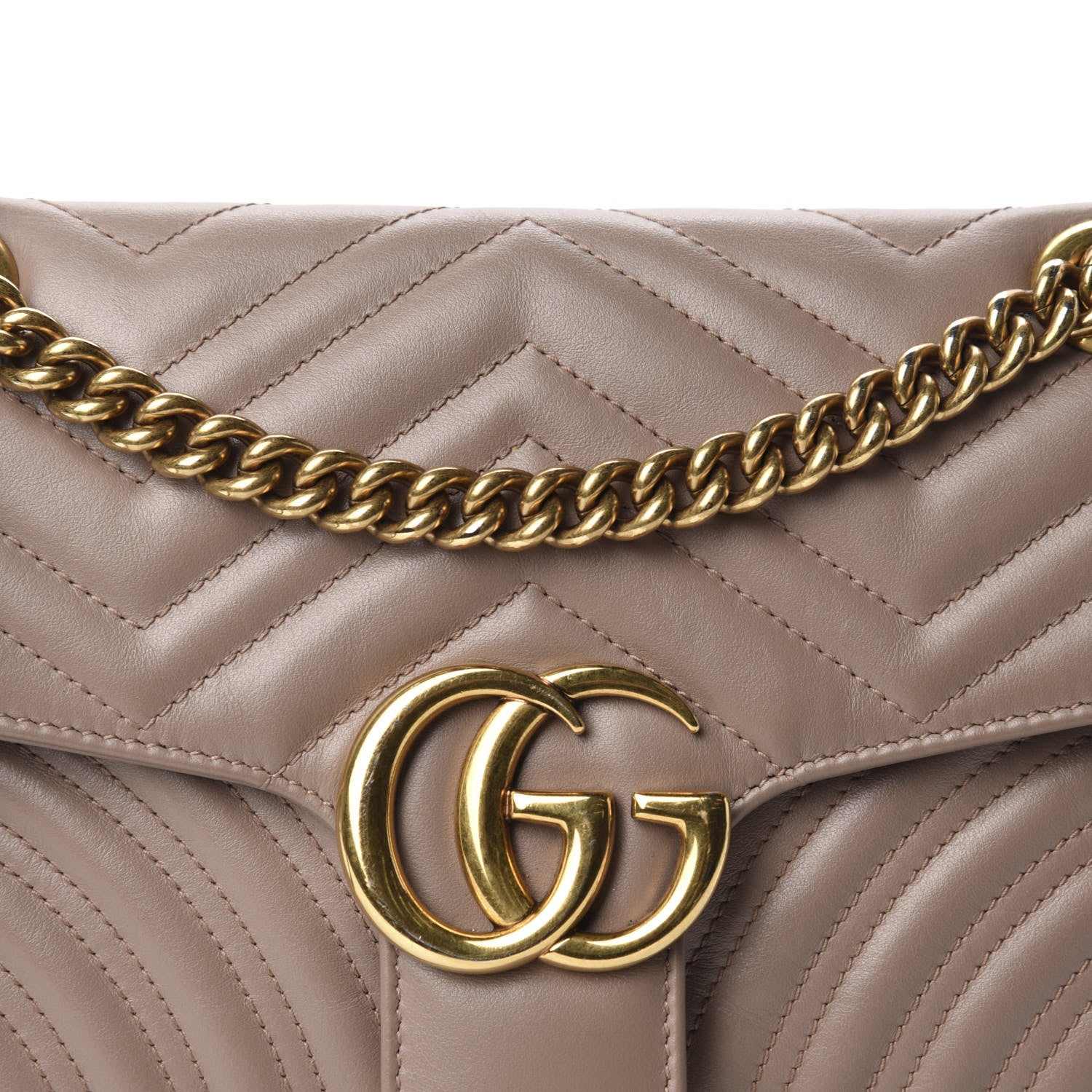 Gucci Calfskin Matelasse Small GG Marmont Shoulder Bag Porcelain Rose 12 of 12