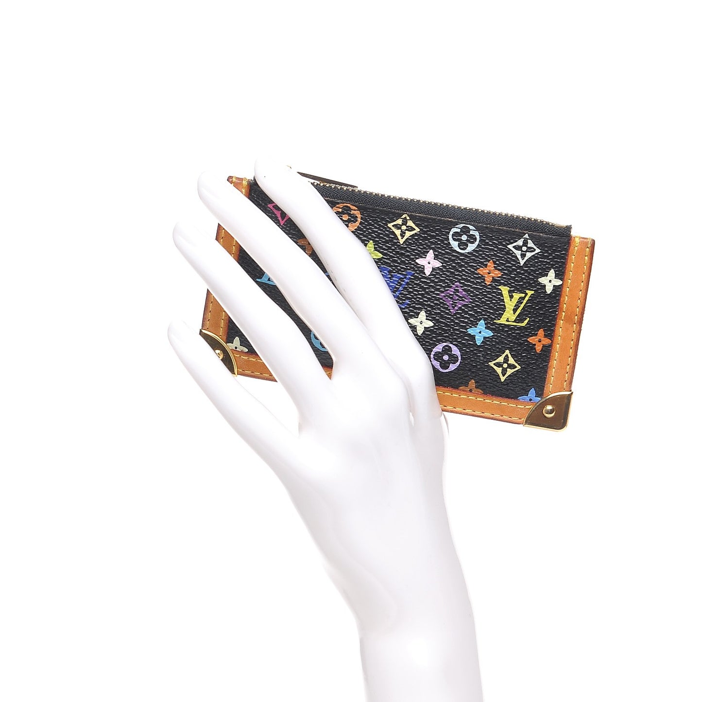Monogram Multicolor Key Pouch Black