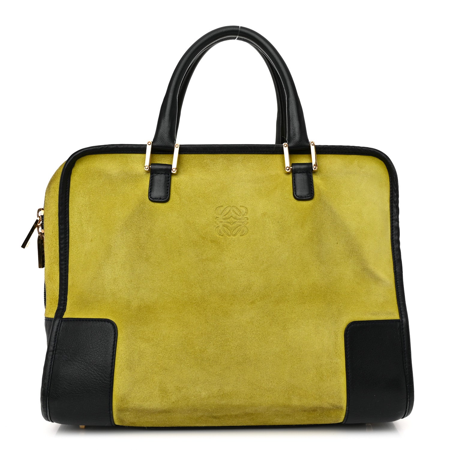 Loewe Suede Calfskin Amazona Yellow Black 1 of 11