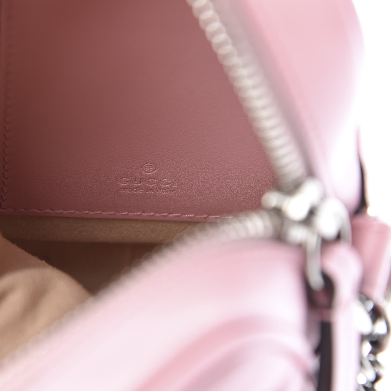 Gucci Calfskin Matelasse Mini GG Marmont Crossbody Bag Wild Rose 6 of 11
